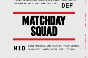 曼联对阵巴黎名单：B费、芒特、马奎尔、桑托斯、蒂莱曼斯在列